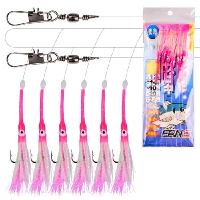 Leuchtendes bionisches Hairtail-String-Haken-Anti-Biss-Angelset für spanische Makrelen – Bild 1