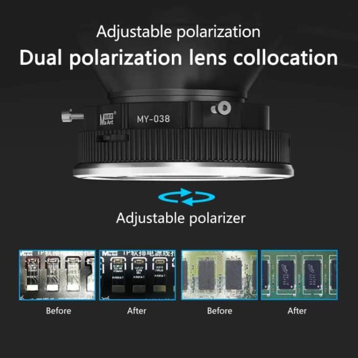 Handy-Reparatur-Mikroskop-Ring Polarisierte LED-Lichtquelle Lampen 96 Perlen Blendfreie Fülllichter, MY-038 96 Beads – Bild 10