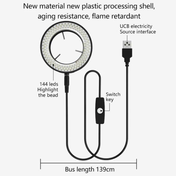 Handy-Reparatur 144 Perlen Mikroskop Ringlichtquelle, MY-037 144 Beads – Bild 2