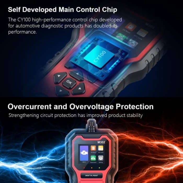 Auto Öl Reset Code Reader Automotive Wartung Licht Null Reset Fehler Diagnose Tool, M302 – Bild 7