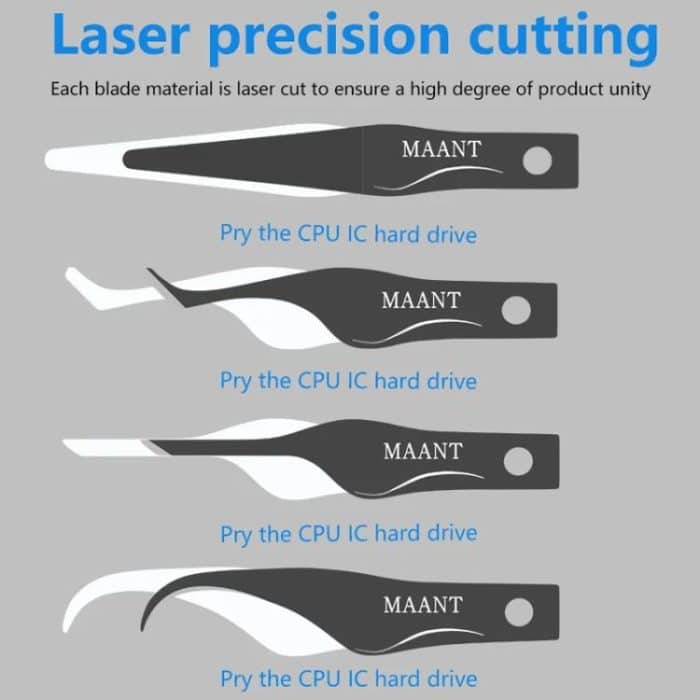 4 in 1 Klinge Hebeln IC/CPU Festplatte Klinge Handy Motherboard Reparatur Schaben Gum Entschleimung Werkzeuge, MY-102 – Bild 5