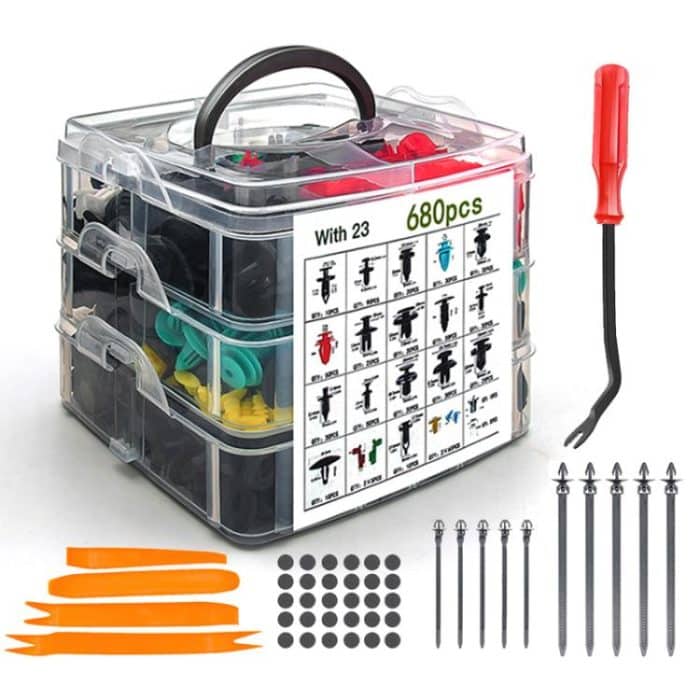Auto-Halteklammern Befestigungselemente Remover Kit Automotive Clips Set, 680pcs /Set – Bild 3