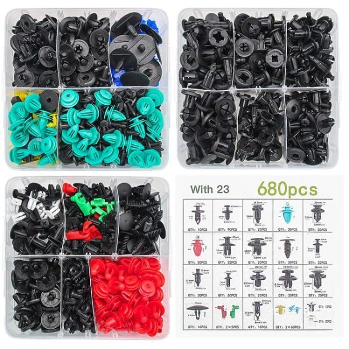 Auto-Halteklammern Befestigungselemente Remover Kit Automotive Clips Set, 680pcs /Set – Bild 7
