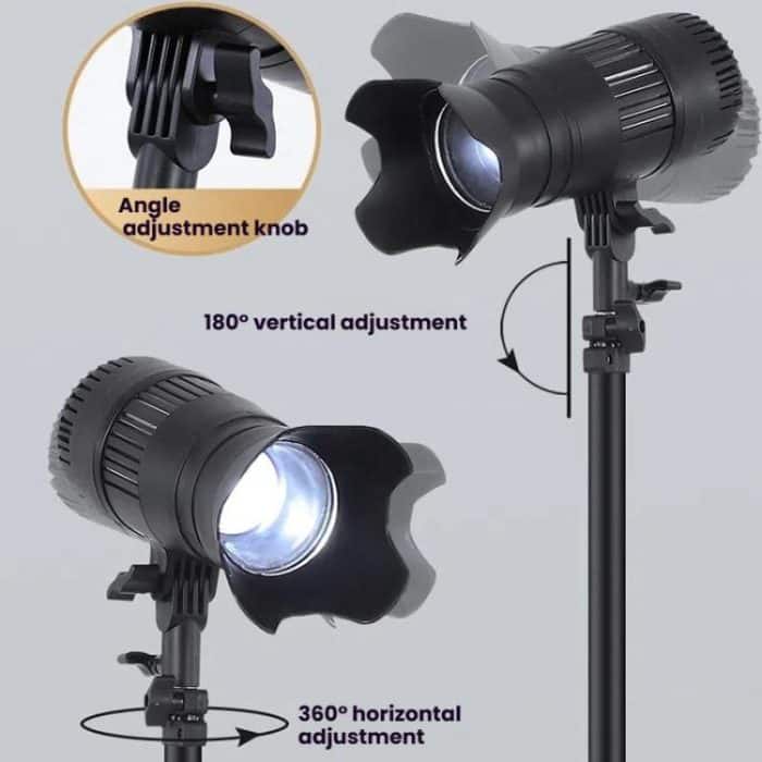 102 LEDs Spotlight Portrait Photography Fill Light Adjustable Focus Triple Color Temperature,US Plug, 100W, 175W, 275W, 100W+2.1m Tripod, 175W+2.1m Tripod, 275W+2.1m Tripod, 275W+2.1m Tripod+Crossbar – Bild 8