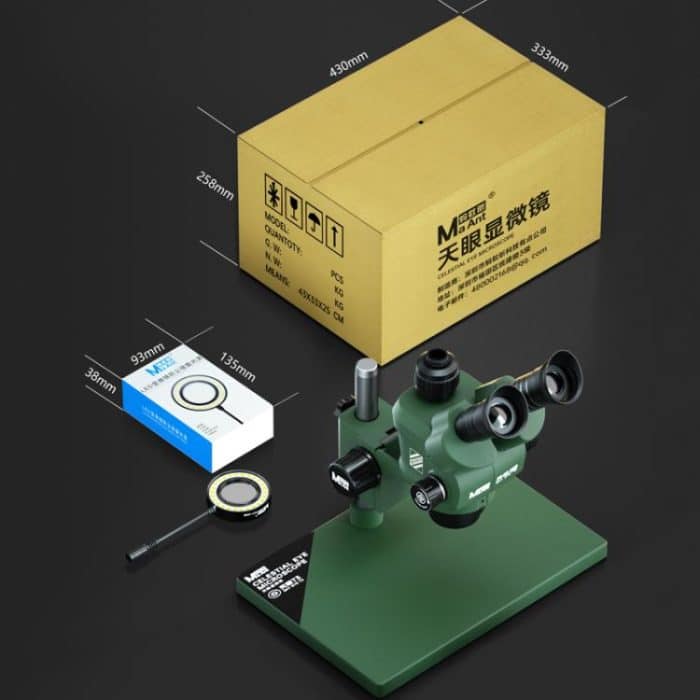 Trinokulares Stereomikroskop, optisches Handy-Reparatur-HD-Mikroskop für elektronische Leiterplatten, MaAnt T3 – Bild 12