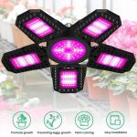 Fünfblättriges faltbares, umwandelbares LED-Pflanzenlicht, Gewächshaus, Kindergarten, rote und blaue Pflanzenfülllichter, 216 LEDs, 252 LEDs, 288 LEDs – Bild 2