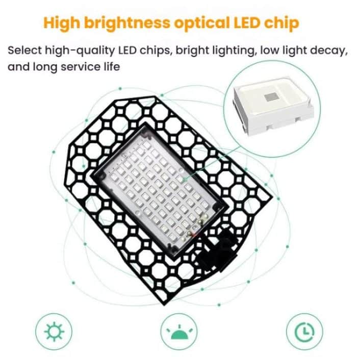 Fünfblättriges faltbares, umwandelbares LED-Pflanzenlicht, Gewächshaus, Kindergarten, rote und blaue Pflanzenfülllichter, 216 LEDs, 252 LEDs, 288 LEDs – Bild 7