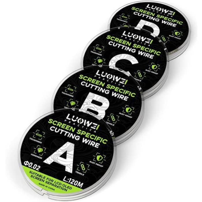 LUOWEI 120M Handy LCD Bildschirm Trennlinie Hohe Härte Schneiden Diamant Draht, A 0.02mm, B 0.028mm, C 0.03mm, D 0.035mm – Bild 2