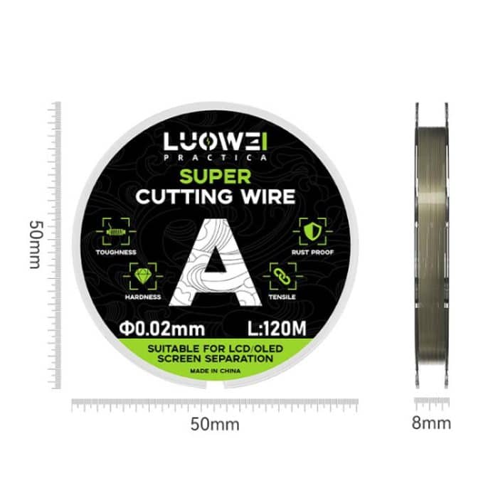 LUOWEI 120M Handy LCD Bildschirm Trennlinie Hohe Härte Schneiden Diamant Draht, A 0.02mm, B 0.028mm, C 0.03mm, D 0.035mm – Bild 3