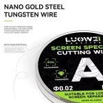 LUOWEI 120M Handy LCD Bildschirm Trennlinie Hohe Härte Schneiden Diamant Draht, A 0.02mm, B 0.028mm, C 0.03mm, D 0.035mm – Bild 5