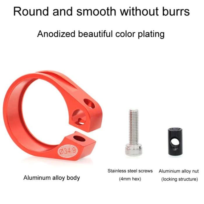 Mountain Road Fahrrad Aluminium Locking Sattelstütze Klemmen Sattelstütze Clamp Ring Armaturen – Bild 5