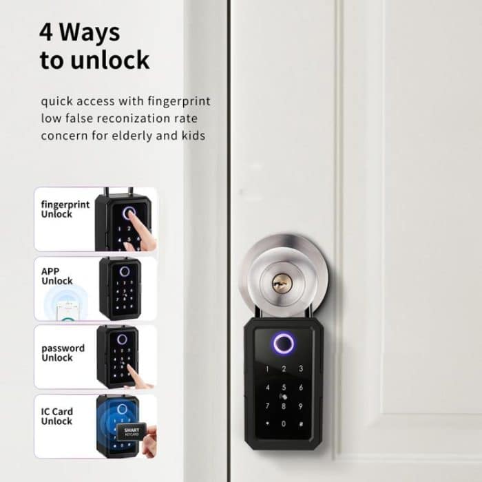 Smart Bluetooth Key Box unterstützt Fingerabdruck/APP/Passwort/IC-Karte Entsperren, Tuya  App, TTLOCK App – Bild 4