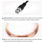BNC-Stecker auf 2 Krokodilklemmen Oszilloskop-Sondenkabel Q9 Signaltestkabel, 0.5m, 1m, 1.5m – Bild 8
