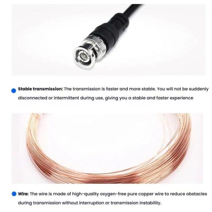 BNC-Stecker auf 2 Krokodilklemmen Oszilloskop-Sondenkabel Q9 Signaltestkabel, 0.5m, 1m, 1.5m – Bild 8