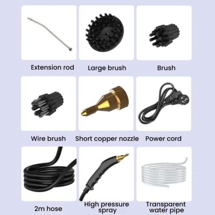 YAERDUN Dampfreiniger Hochdruck-Hochtemperatur-Küchenhaube Multifunktionale Haushaltsreinigungsmaschine, 110V US Plug (Two Flat), 110V US Plug ( 2 Flat 1 Round ), 220V EU Plug, 220V UK Plug, 220V AU Plug – Bild 3