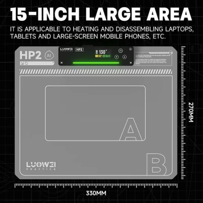 LUOWEI HP2 Bildschirm-Heiztisch, Konstanttemperatur-Bildschirmentfernung, Schatztelefon-Tablet-Bildschirmwechsel, Entfernung, Heizungstrennung, EU Plug, US Plug – Bild 3