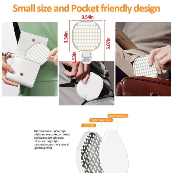 Smartphone-Fülllicht, Selfie, Live-Streaming, Computer, Laptop, Fotografie-Licht, LED-Fülllampe für Videokonferenzen – Bild 3