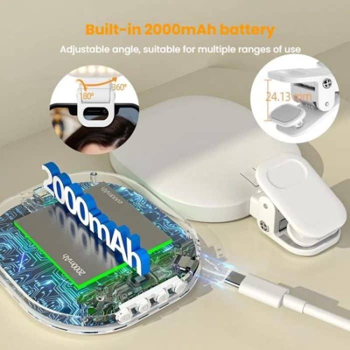 Smartphone-Fülllicht, Selfie, Live-Streaming, Computer, Laptop, Fotografie-Licht, LED-Fülllampe für Videokonferenzen – Bild 7