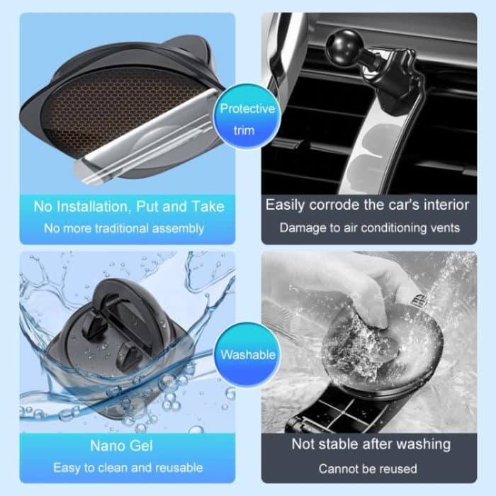 Car Center Console Fixed Navigation Phone Holder Installation-Free Snap-On Phone Support Bracket, Z12 – Bild 8