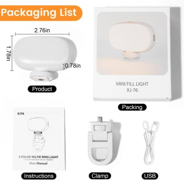 Camera Mini Fill Light LED Cell Phone Soft Light Video Conference Photography Lamp Handheld Selfie Lamp – Bild 4