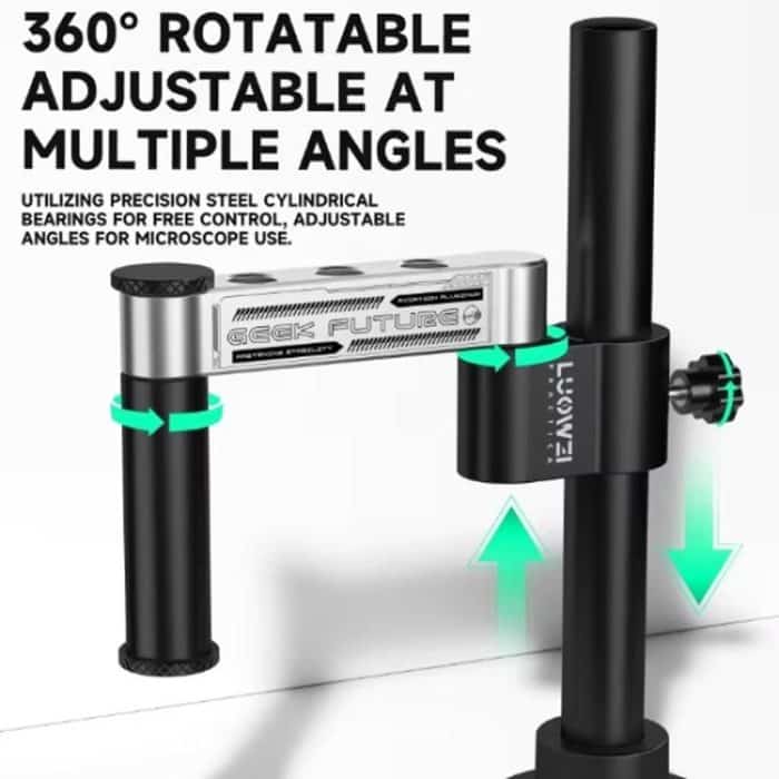 32mm Microscope Swing Arm Metal Universal Lifting and Stacking 360 Degree Single Arm Fixed Repair and Inspection Stand, GK01 – Bild 3