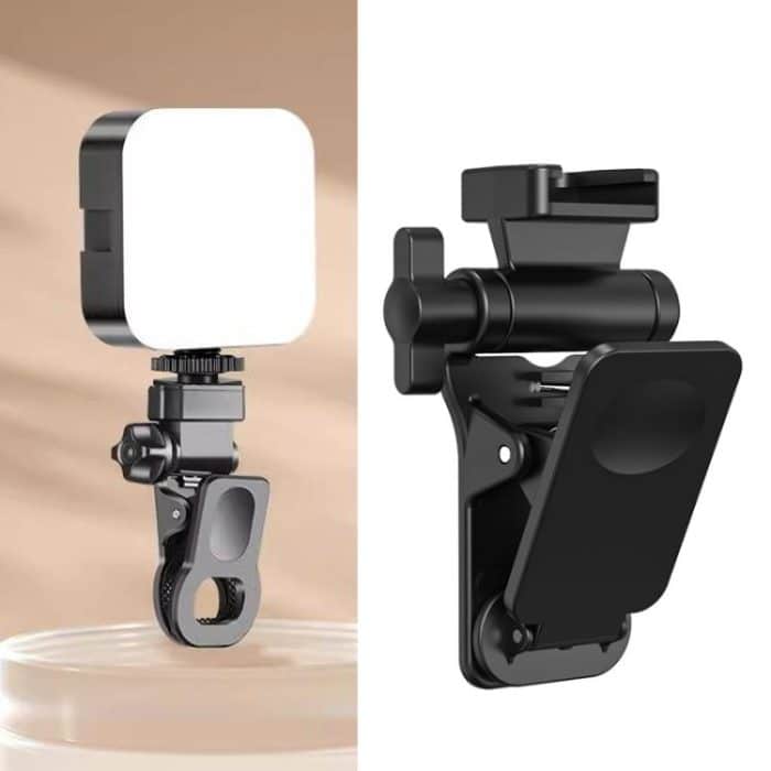 LED Selfie Fill Light Clamp Cell Phone Pocket Fill Light Cold Boot Clip Laptop Tablet External Fixed Holder – Bild 2