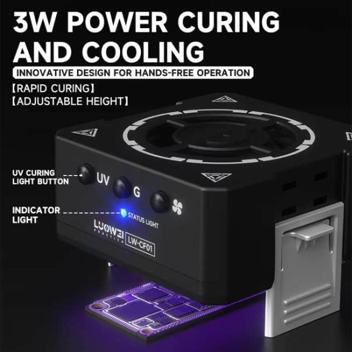 Cell Phone Repair 3 In 1 UV Curing Lamp Cooling Smoke Extractor Fan Dust Developer Lamps, CF01 – Bild 3