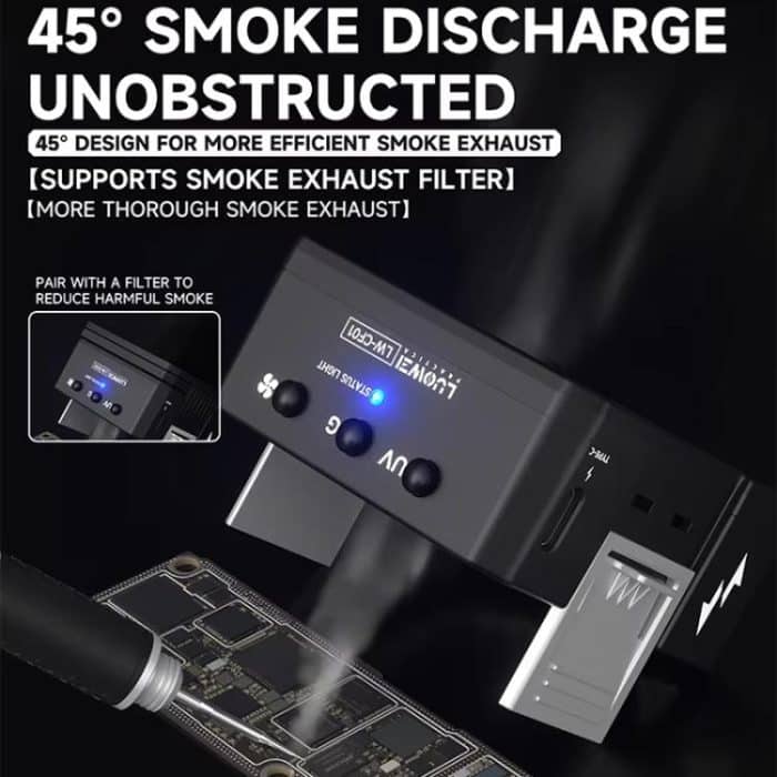 Cell Phone Repair 3 In 1 UV Curing Lamp Cooling Smoke Extractor Fan Dust Developer Lamps, CF01 – Bild 5