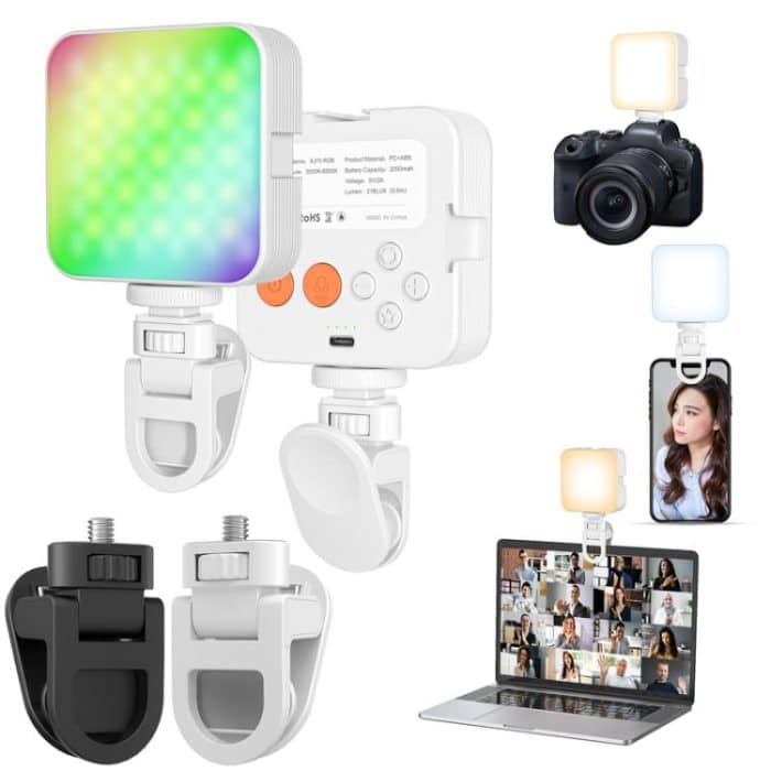 1/4 Screw Universal Fill Light Cell Phone Clip GoPro Video Conference Laptop PC External Clip – Bild 4