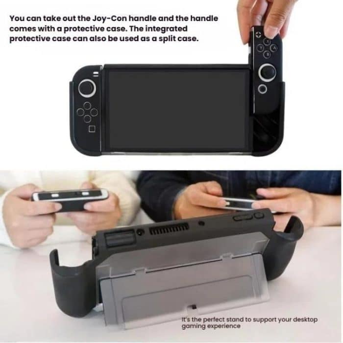 For Nintendo Switch OLED / Joy-Con 2 In 1 Protective Case TPU Cover Support – Bild 3