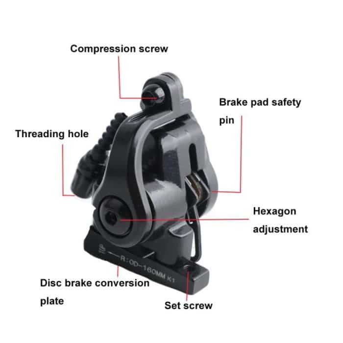 RACEWORK RK563 160mm Road Bike Disc Brake Flat Mount Mechanical Dual Side Actuation Caliper – Bild 3