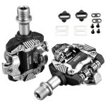 RACEWORK M8100 Mountain Bike Self-locking Pedal Ultra-light DU Bearing SPD Pedal, Black, Black Gold