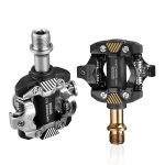 RACEWORK M8100 Mountain Bike Self-locking Pedal Ultra-light DU Bearing SPD Pedal, Black, Black Gold – Bild 2