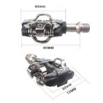 RACEWORK M8100 Mountain Bike Self-locking Pedal Ultra-light DU Bearing SPD Pedal, Black, Black Gold – Bild 3