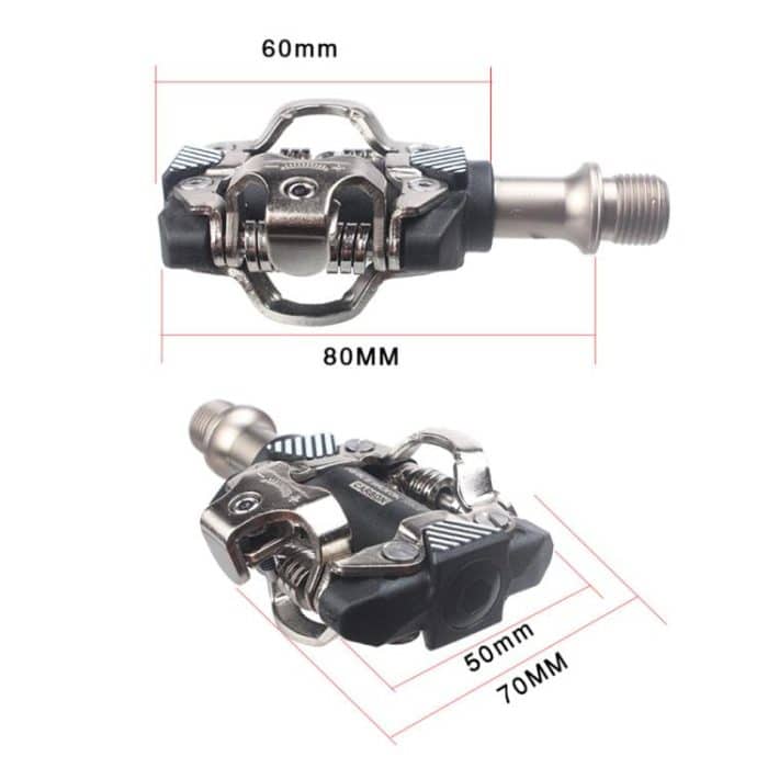 RACEWORK M8100 Mountain Bike Self-locking Pedal Ultra-light DU Bearing SPD Pedal, Black, Black Gold – Bild 3