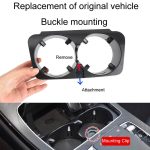 For Mercedes-Benz C-Class W205 / GLC W253 / E-Class W213 Center Console Beverage Cup Holder 2056802391, Black, Black Carbon Fiber, Red Carbon Fiber – Bild 4