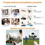 For DJI / Zhiyun Handheld Gimbal Stabilizer Fill Light Magnetic LED Photography Lamp Mobile Phone Fill Light, XJ97 One Lamp, XJ97 Dual Lamp, XJ97P One Lamp + Clips Set, XJ97P Dual Lamp + Clips Set – Bild 7