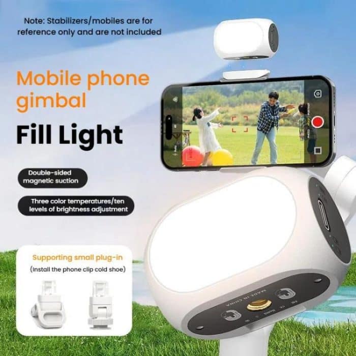 For DJI / Zhiyun Handheld Gimbal Stabilizer Fill Light Magnetic LED Photography Lamp Mobile Phone Fill Light, XJ97 One Lamp, XJ97 Dual Lamp, XJ97P One Lamp + Clips Set, XJ97P Dual Lamp + Clips Set – Bild 9