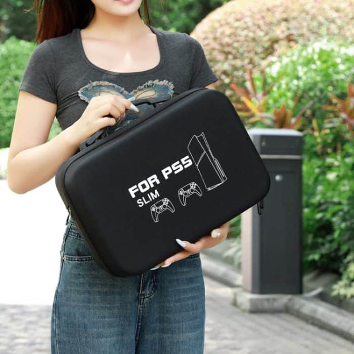 BKANO For Sony PS5 Slim Storage Bag Hard-Shell Shoulder Suitcase Storage Case – Bild 10