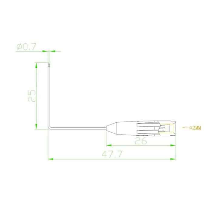 2mm Jack 90 Degree Puncture Extension Needle Multimeter Probe Universal Digital Meter Probe – Bild 4
