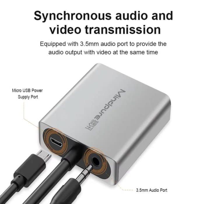 VGA To HDMI Converter For Computer Monitor Cable Adapter With Audio Power Supply, AD014 – Bild 2