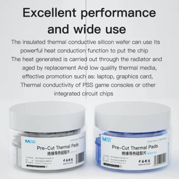 MaAnt DR-03 100pcs /Box Insulating Thermal Conductive Silicone Spacer CPU Thermal Spacer – Bild 3