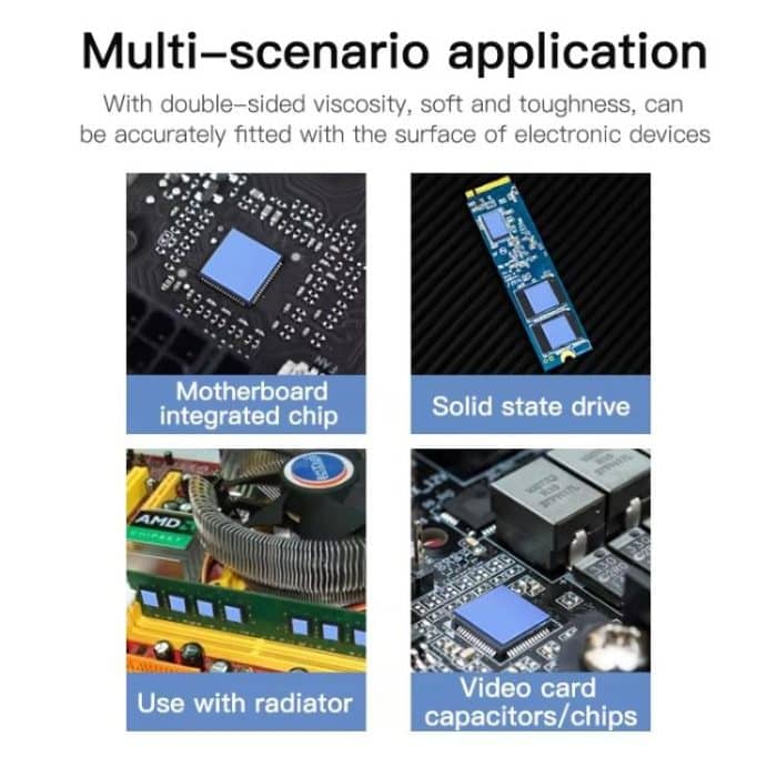 MaAnt DR-03 100pcs /Box Insulating Thermal Conductive Silicone Spacer CPU Thermal Spacer – Bild 9