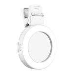 Foldable Clip-type Mobile Phone Rear Selfie Mirror Fill Light, White, Purple, Pink, White with Remote Control, Purple with Remote Control, Pink with Remote Control