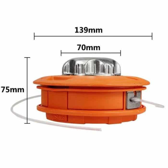 Automatic Rope Changing Mower Heads No Removal Garden Accessories, Euro Size Aluminum – Bild 2