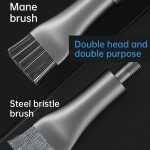 Stiffened Cylinder Short Brush Cell Phone Repair Motherboard Cleaning Brush, 2 In 1 Brush – Bild 7