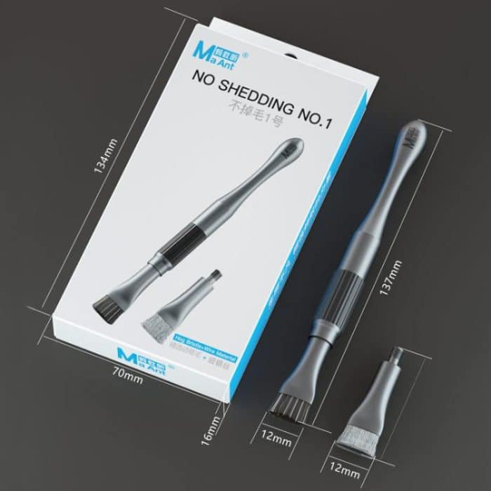 Stiffened Cylinder Short Brush Cell Phone Repair Motherboard Cleaning Brush, 2 In 1 Brush – Bild 10