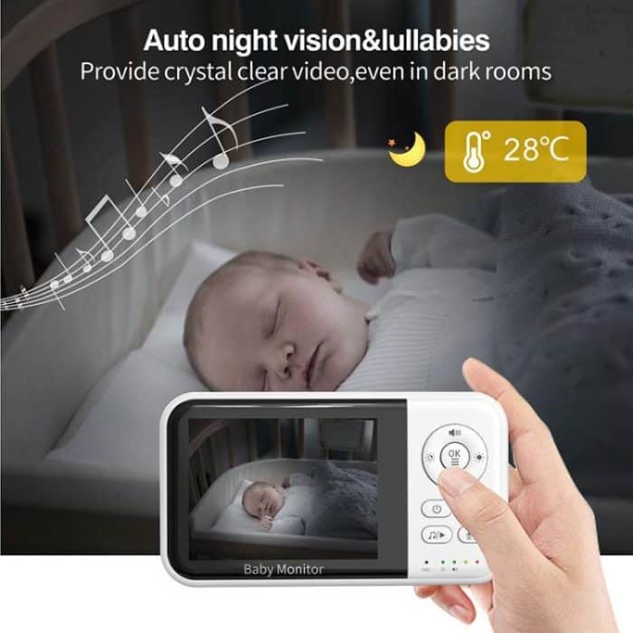 3.2 inch LCD Wireless Video Baby Monitor 2 Way Audio Talk Night Vision Surveillance Security Camera, US Plug, EU Plug, UK Plug, AU Plug – Bild 9