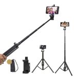 YUNTENG 1688L 16.5-77 Inch Phone Camera Selfie Stick Tripod With Bluetooth Remote Control, 1688L