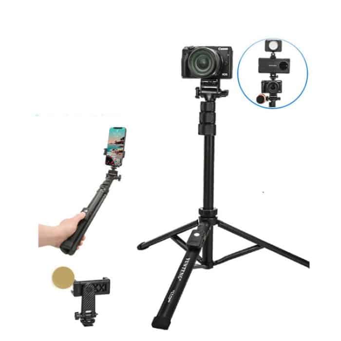TBD0605894601A.jpg YUNTENG 91666L 18.5-67 Inch Adjustable Tripod Selfie Stick With Remote Control For Phone and Camera, 91666L – Bild 1